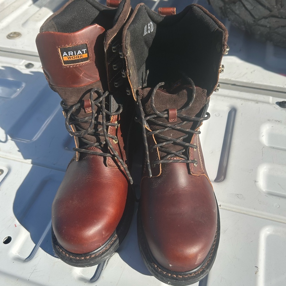 Ariat Men's Brown Leather Work Boots